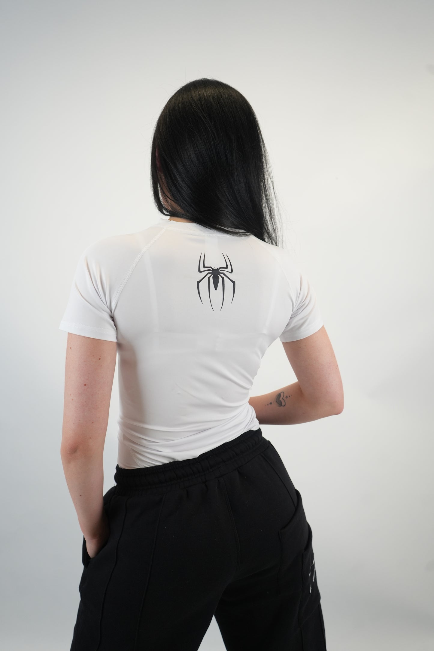 LADIES' BLACK -ON-WHITE TEE