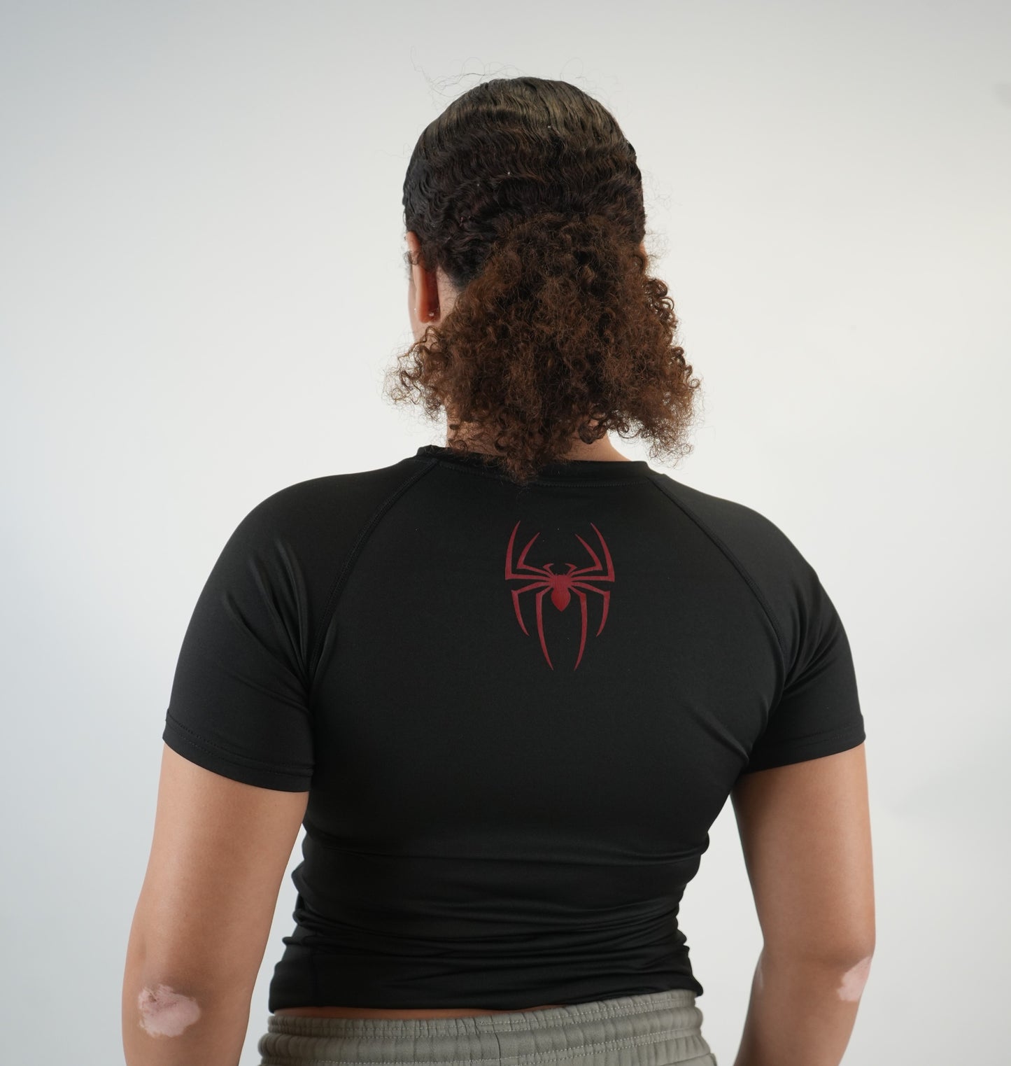 LADIES' RED-ON-BLACK TEE